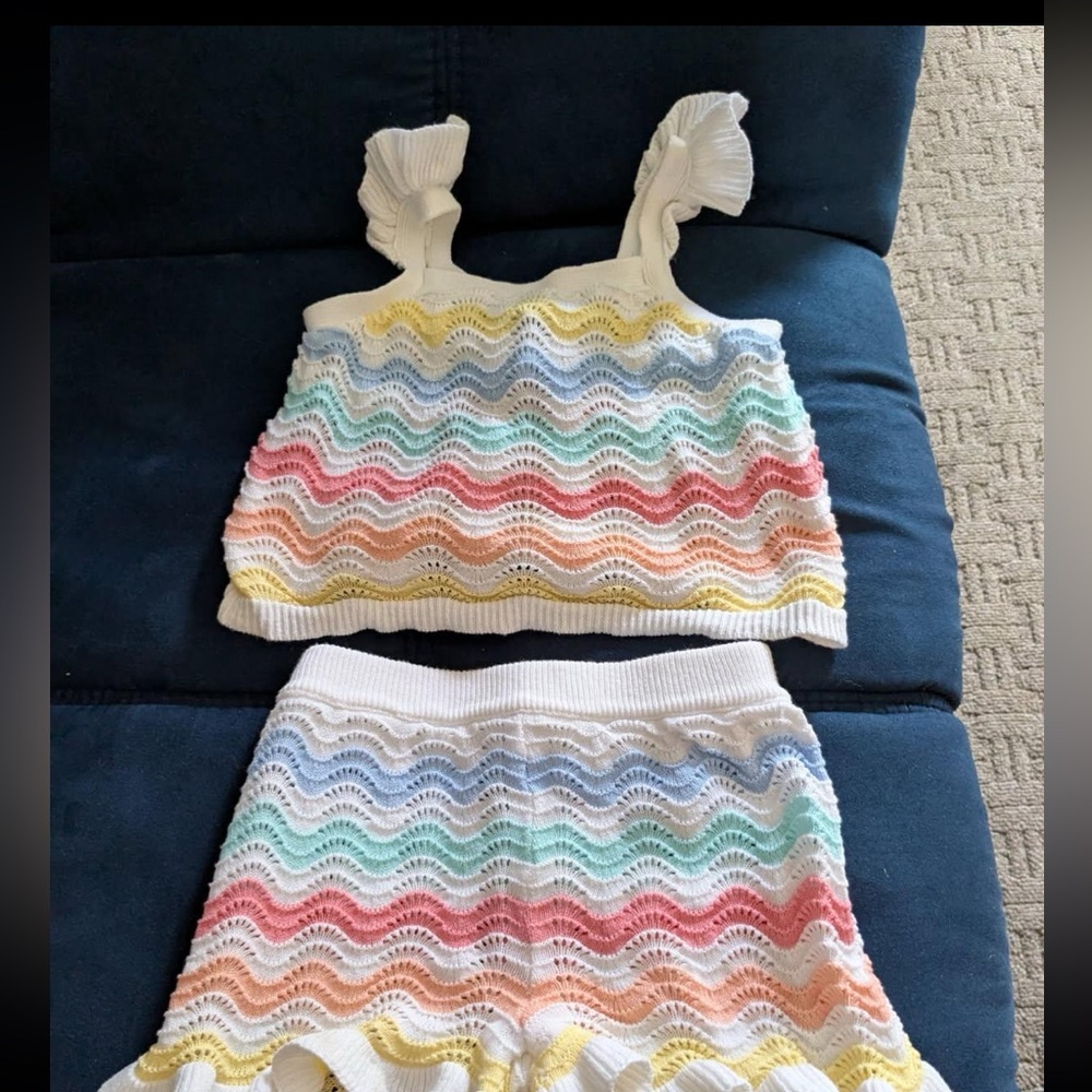 Little Me Multicolor Knit Baby Set